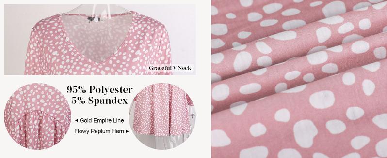 WIHOLL 3/4 Length Sleeve Womens Tops 2025 Blouses for Women Dressy Casual Fashion Clothing V Neck Babydoll Tops Fall Outfits