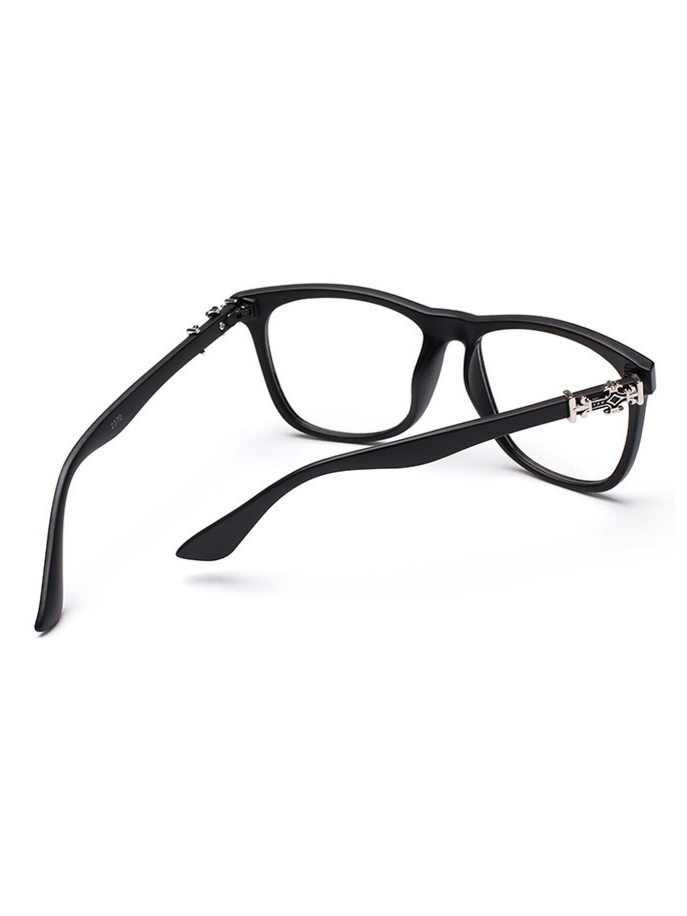 Unisex Vintage Stylish Black Square Frames Eyeglasses, Trendy Lightweight Glasses for Everyday Use, Fashionable Accessories for Outdoor Activities, Lightweight Eyewear