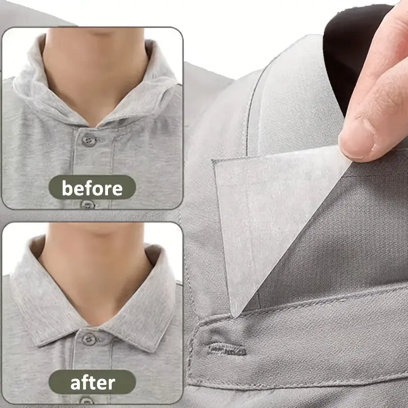 30pcs Disposable Collar Shaping Sticker Collar Support Piece Shirt Shirt Collar Fixed Collar Sticker Self-adhesive Shirt Collar Collar Corner Collar