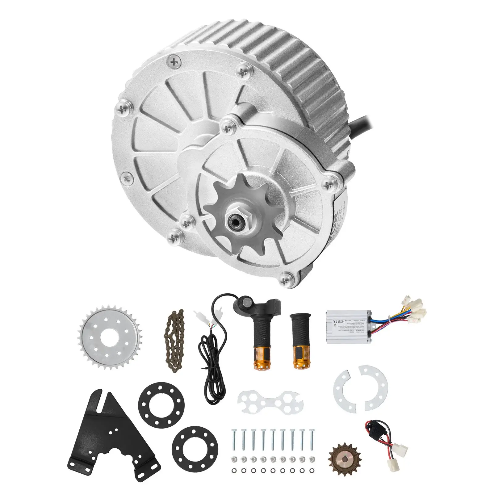 【DealsForYouDays】VEVOR 450W Electric Brushed DC Motor Kit - 36V 3000rpm Motor with Upgraded Speed Controller and Twistgrip Throttle Kit for Go Karts E-Bike Motorcycle Scooter