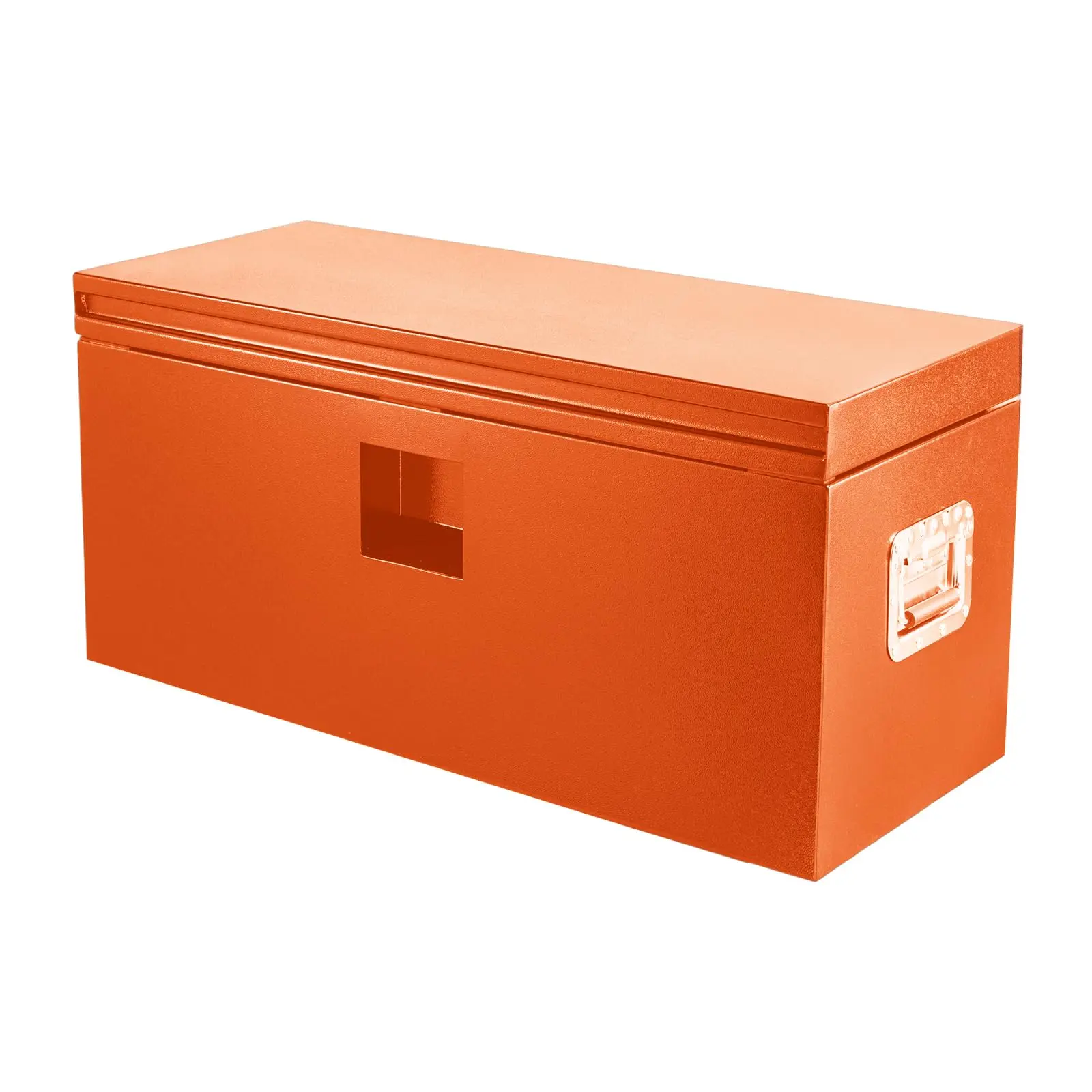 Lockable Truck Bed Tool Box, 24"L x 15"W x 15"H Heavy Duty Steel Truck Tool Box, Weatherproof Storage Chest with Dual Lids, Dual Hydraulic Rods & Triple-Seal Gasket, Reinforced Work Surface & Universal Fit for Pickup, RV and Trailer Outdoor Tool Storage