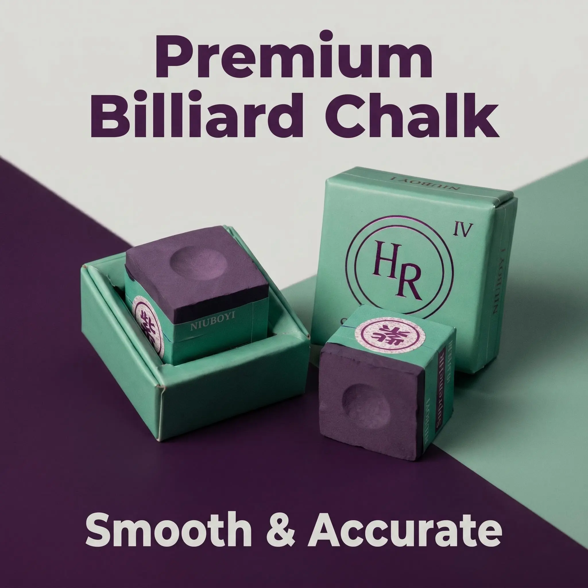 Professional Billiard Chalk Powder, Neutral Texture Hr-, Single Piece, High-Quality Pool Cue Chalk, Essential for Snooker & Pool Players, Billiard Accessories