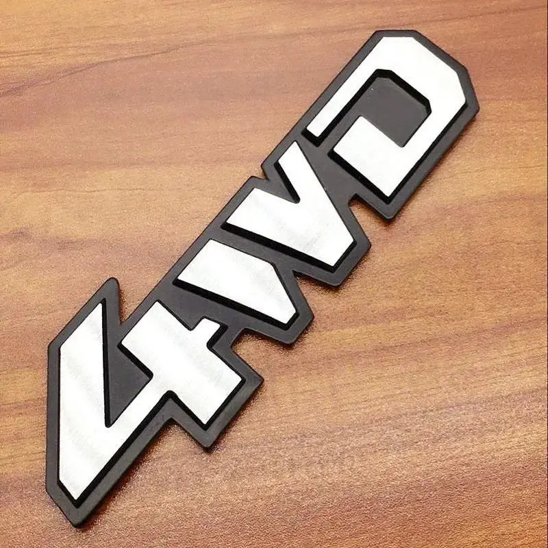 3D Metal Chrome 4WD 4X4 Sticker Emblem Badge Decal Car Styling For  CRV Accord Civic Suzuki Grand Vitara Swift SX4 Sticker