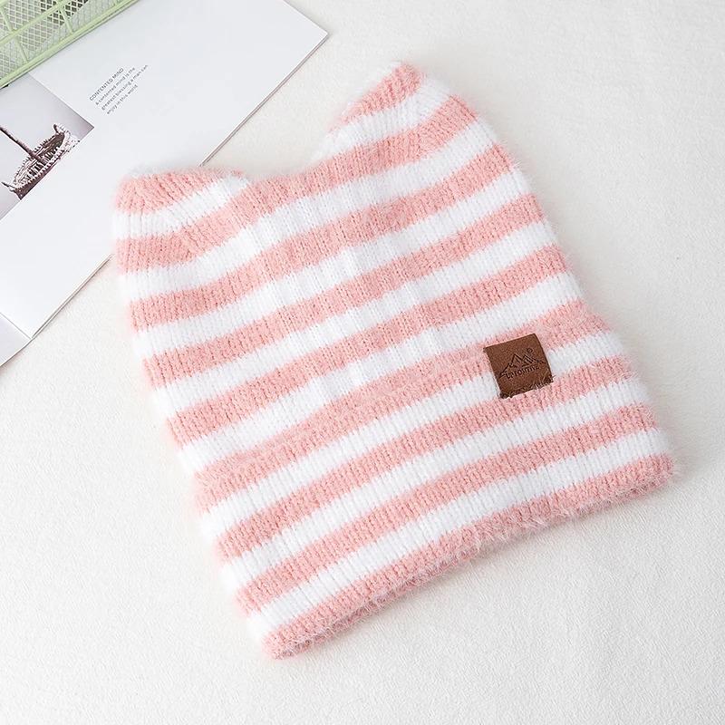 Women's Plush Winter Hat With Fluffy Ears,Cozy Cat Ear Design,Fashion Y2K Beanie For Women