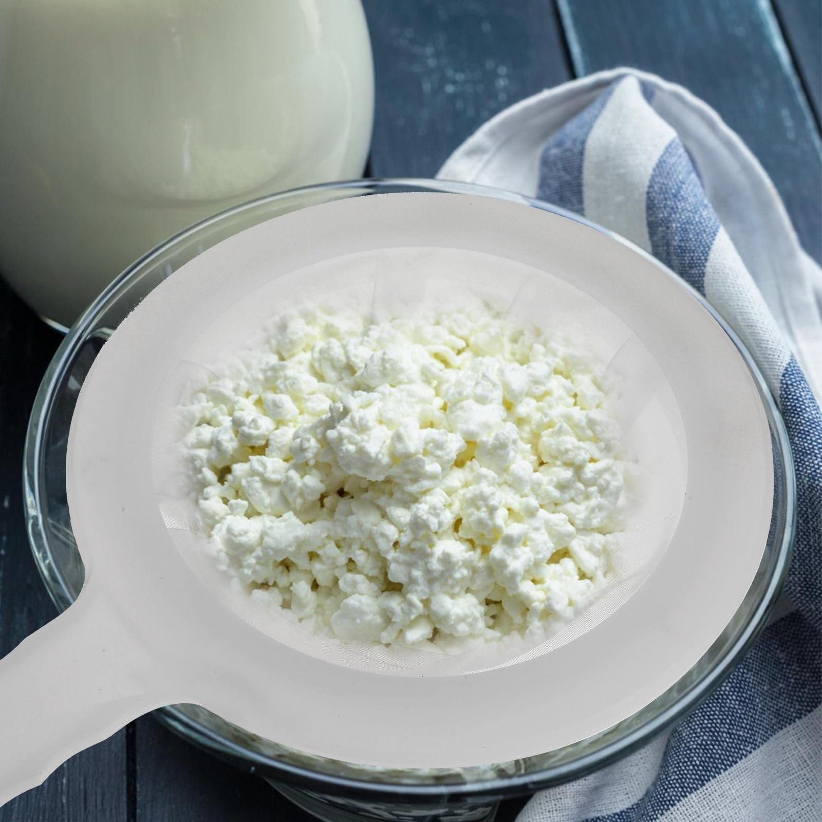 Reusable Mesh Nylon Filter Bag & Portable Filter Net, Kitchen Filtering Tool with Simple Filtration Design, Suitable for Brewing, Nut Milk, etc, Coffee