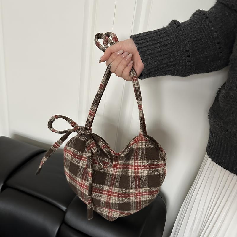 Women's Heart-Shaped Crossbody Bag with Bow and Checkered Pattern - Minimalist Handbag, Fixed Strap Magnetic Closure, Red - Elegant Daily Wallet, Bag, Versatile Fashion Accessory, Durable Fabric shoulder bags Large Soft Color Suede Kisslock Barrel Women's Heart-Shaped Crossbody Bag with Bow and Checkered Pattern - Minimalist Handbag, Fixed Strap Magnetic Closure, Red - Elegant Daily Wallet, Bag, Versatile Fashion Accessory, Durable Fabric shoulder bags Large Soft Color Suede Kisslock Barrel