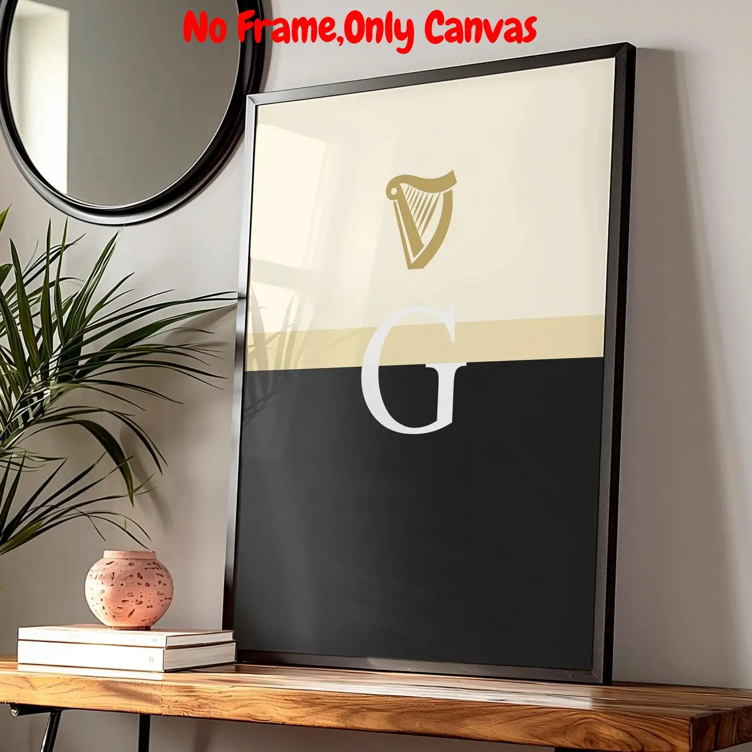 Modern Poster Wall Art, Irish Guinness Split G Print, Beer Cup Drink Poster, Vintage Guinness Drinking Wall Decor, Living Room & Bedroom Decoration