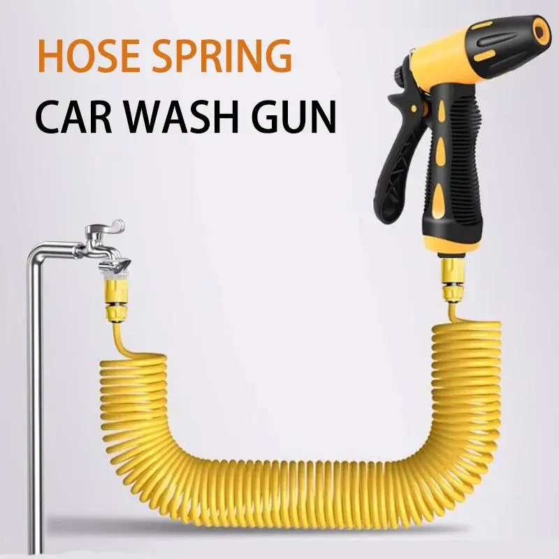 Car wash gun Telescopic Water Pipe with High-pressure Nozzle Car Washing Tool Set Extension Hose Water Hose for Pressure Cleaner