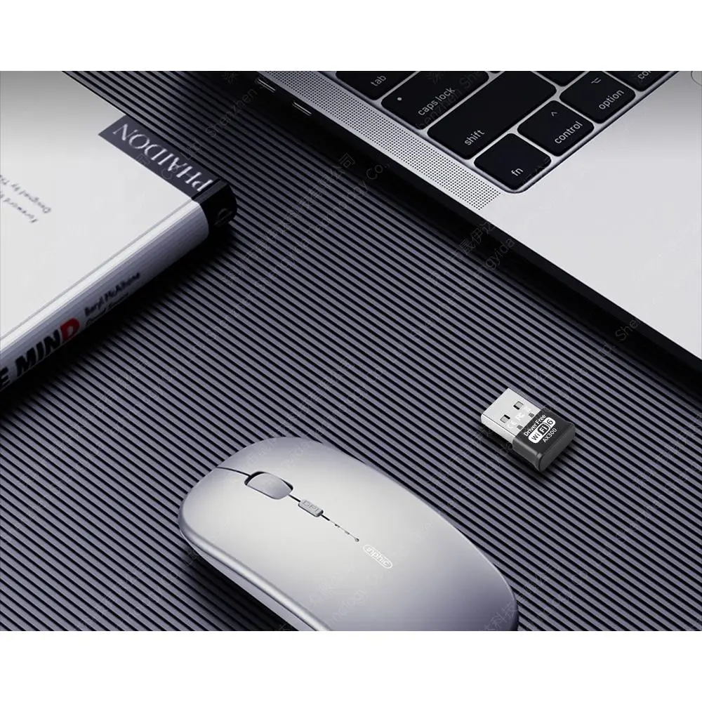 WiFi 6 (802.11ax) Mini Compact USB Wireless Adapter - 286Mbps 2.4GHz Plug-and-Play Driver-Free Dongle with OFDMA, WEP/WPA/WPA2 Encryption for Desktop Users, Upgrading Desktops Windows PC Secure Connections