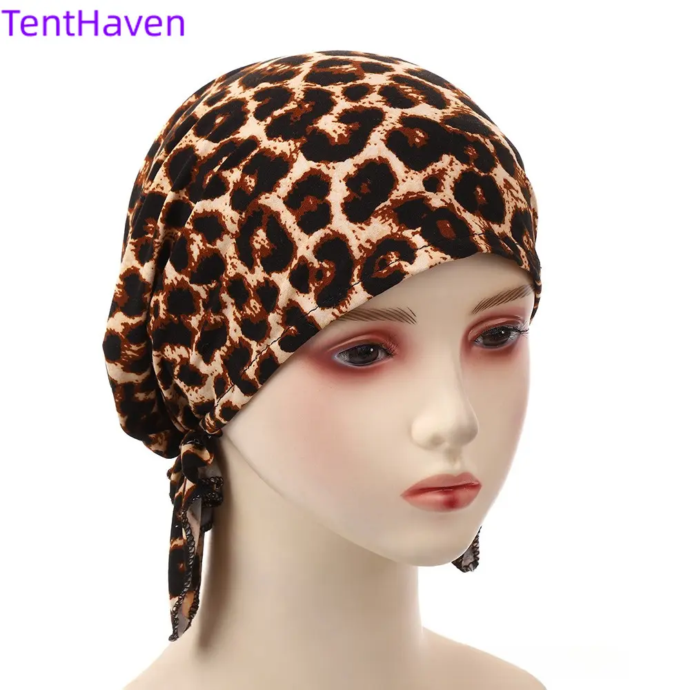Leopard Print Pullover Headscarf for Women, Personality Windproof Polyester Headwear for Cycling & Outdoor Sports, Female, Outdoor Sport, All Season