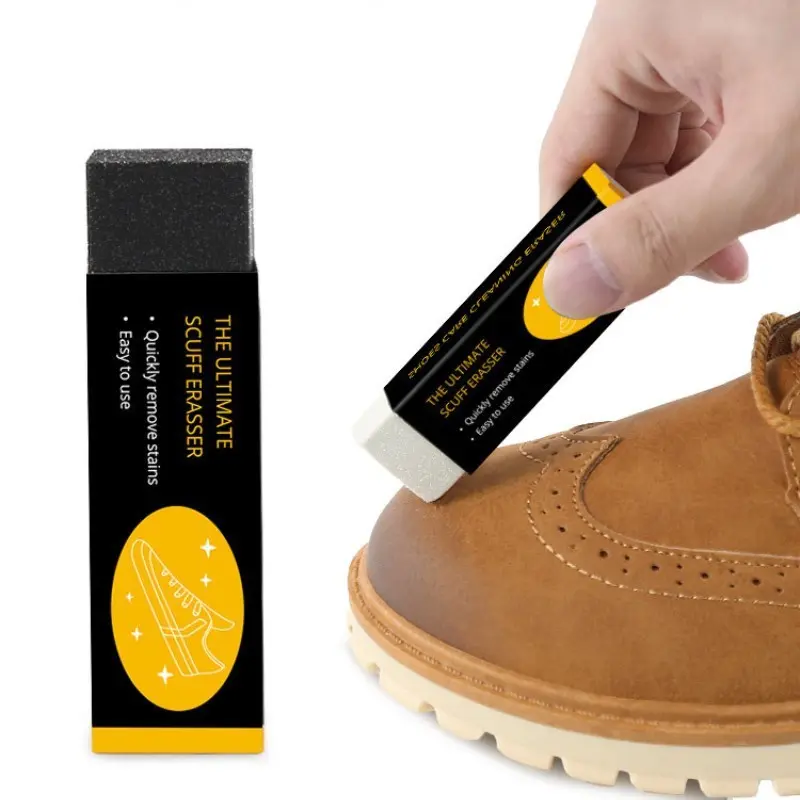 Suede Shoe Cleaner Eraser for Sneakers, Nubuck & Leather Cleaning Block, Dry Stain & Scuff Remover, Reusable Shoe Care Tool for Boots, Shoes & Trainers
