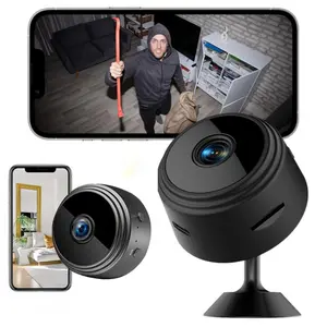 Wireless WiFi Camera with Infrared Night Vision, 1080P HD Mini Security Camera, Rechargeable with Mobile APP Connectivity