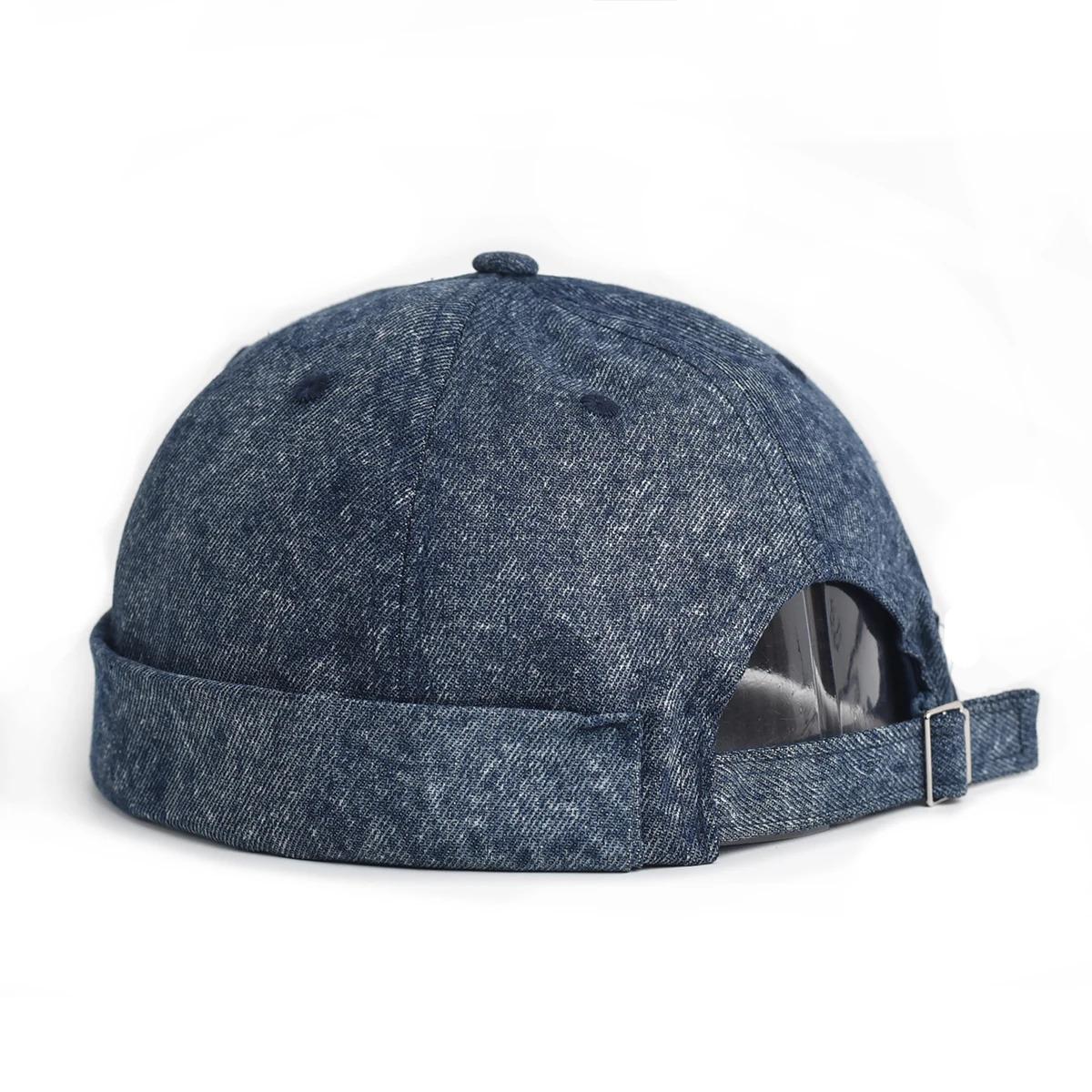 Washed Docker Beanie Brimless Cap Hat Without Visor Solid Color Retro Vintage Street Style Spring Autumn Outdoor Gorras