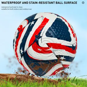 Professional Soccer Ball, Thick High Elastic PU Material, Seamless Heat Bonded, Waterproof Durable, Ideal for Adult Outdoor Training, Leisure, Fitness