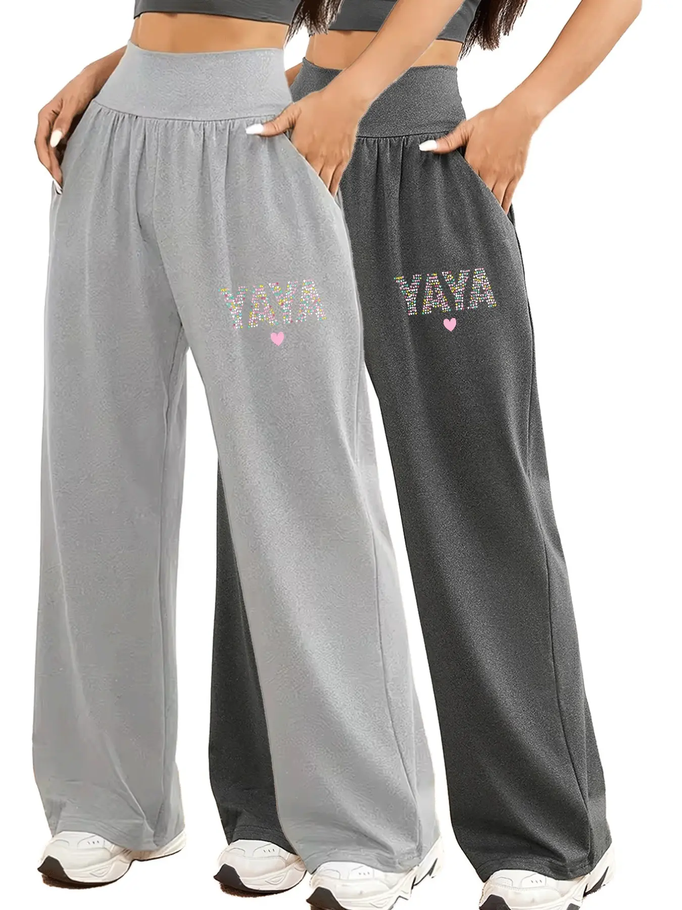 Women's Casual Jogger Pants, 2-Pack Loose Fit, All-Season Comfort, Ideal Gift, Perfect for Home & Outdoor Activities