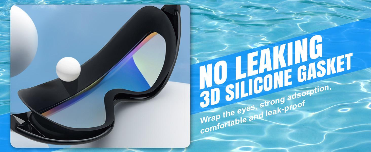 Swim Goggles 2 Pack, Wide View Anti Fog&UV Swimming Goggles for Audlt, No Leaking Swim Glasses for Men Women Kids summerwins