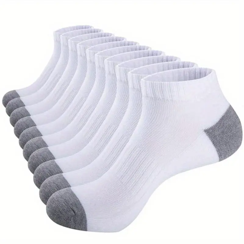 10 Pairs of Men'S Cushioned Running Sports Socks