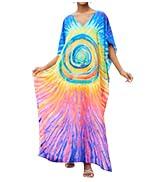 Kaftan Dresses for Women Plus Size Bathing Suit Cover up Vneck Batwing Dress Loose fit Moroccan Caftan mumu Dresses