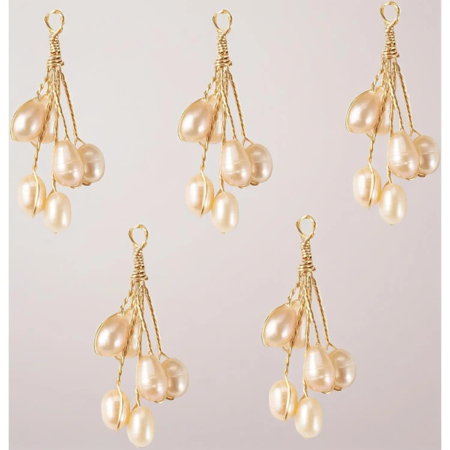 Round Shell Pearl Charms Pearl Pendants Pearls for Crafts Summer Beach Dangle Charms for Earring Bracelet Necklace DIY Jewelry Making Supplies