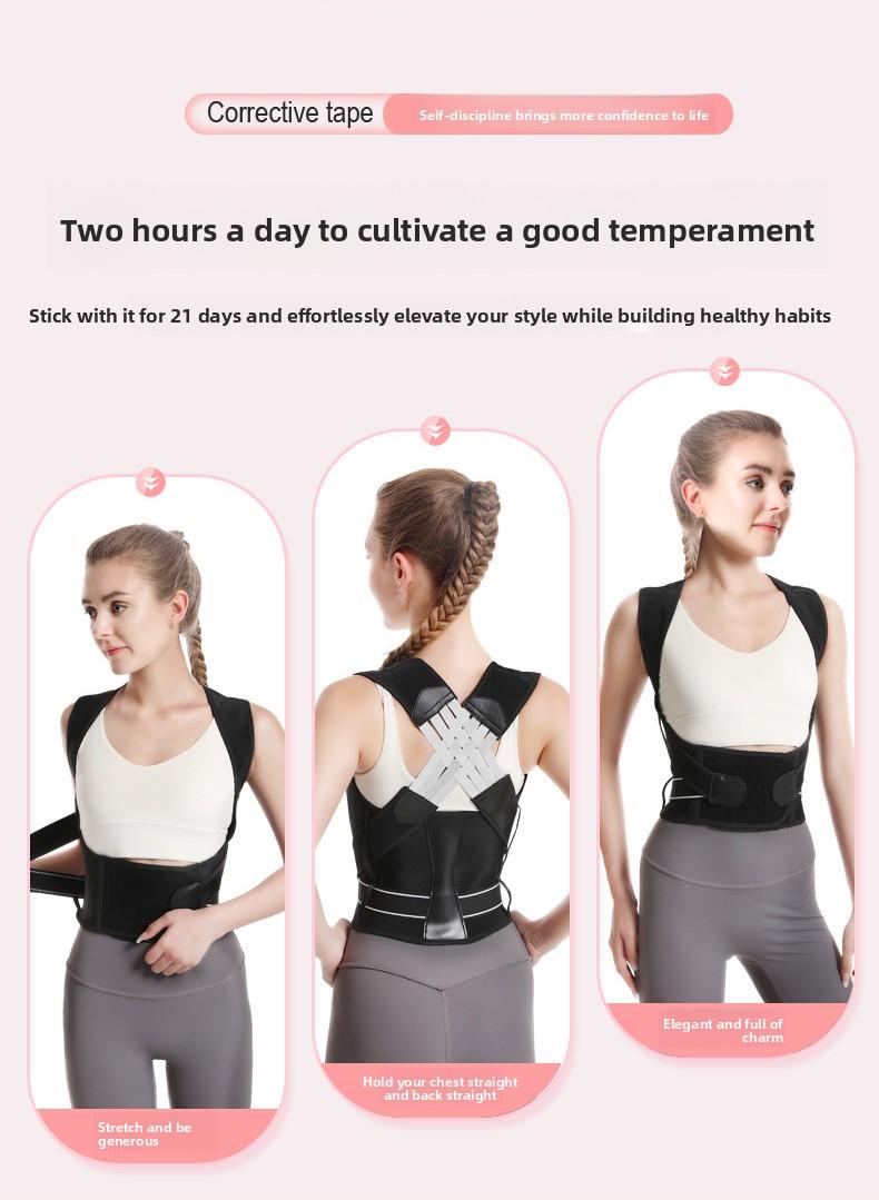 TikTok-style back correction belt for hunchback correction, posture corrector for adults, men and women, for beautiful back and open shoulders