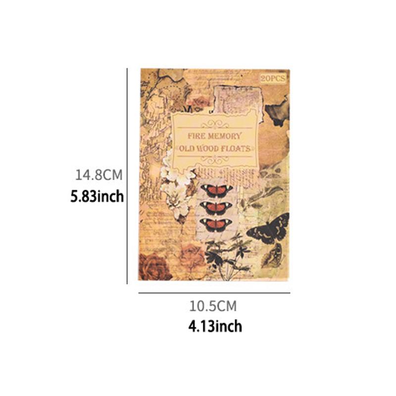 Vintage Scrapbooking Sticker Book, 20 Sheets/book Vintage Scrapbooking Sticker, Decorative Sticker for Scrapbooking, Journaling, Gift Wrapping, Crafts, Scrapbook Materials, Sticker Packs, Stickers Kit