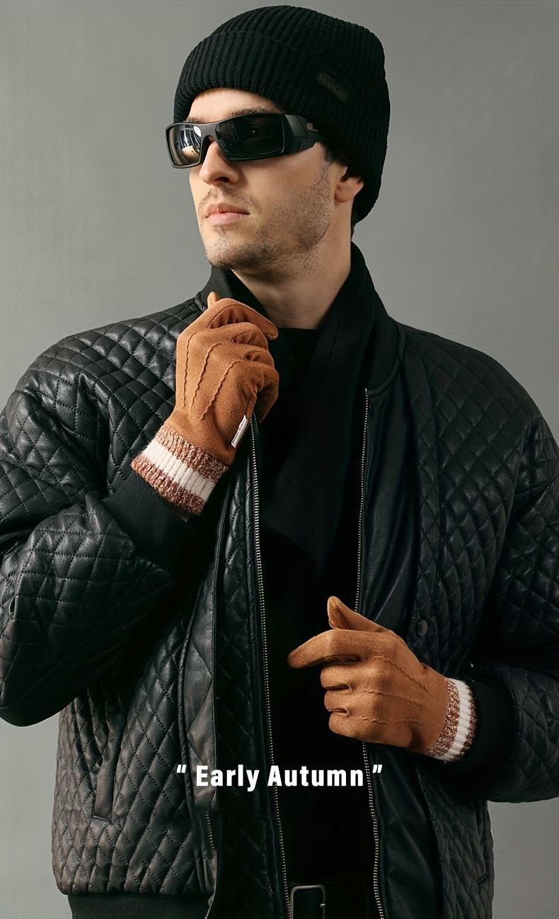 1 Pair of Warm Winter Gloves Unisex - Touchscreen Compatible, Windproof and Cold-Proof Thickened Gloves with Wrist Strap, Reinforced Palm and Fleece Lining - Skiing, Snowboarding, Motorcycle Riding, Smartphone Use, Snow Equipment