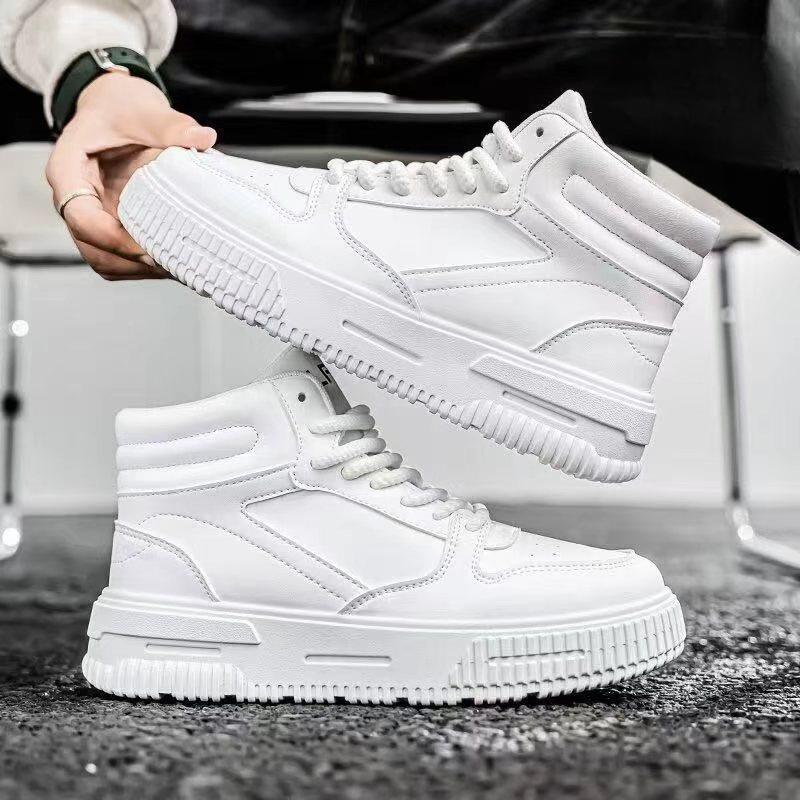 (New)High-Top Thick-Soled Sneakers |      Couple'S Shoes with Fabric Upper, Rubber Sole, and Multiple Closure Options(Gift)11