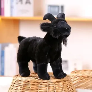 Cute 18/30cm Baby Goat Plush Doll PP Cotton Horned Sheep Doll Toys Soft Fluffy Stuffed Animal Doll for Kids and Adults