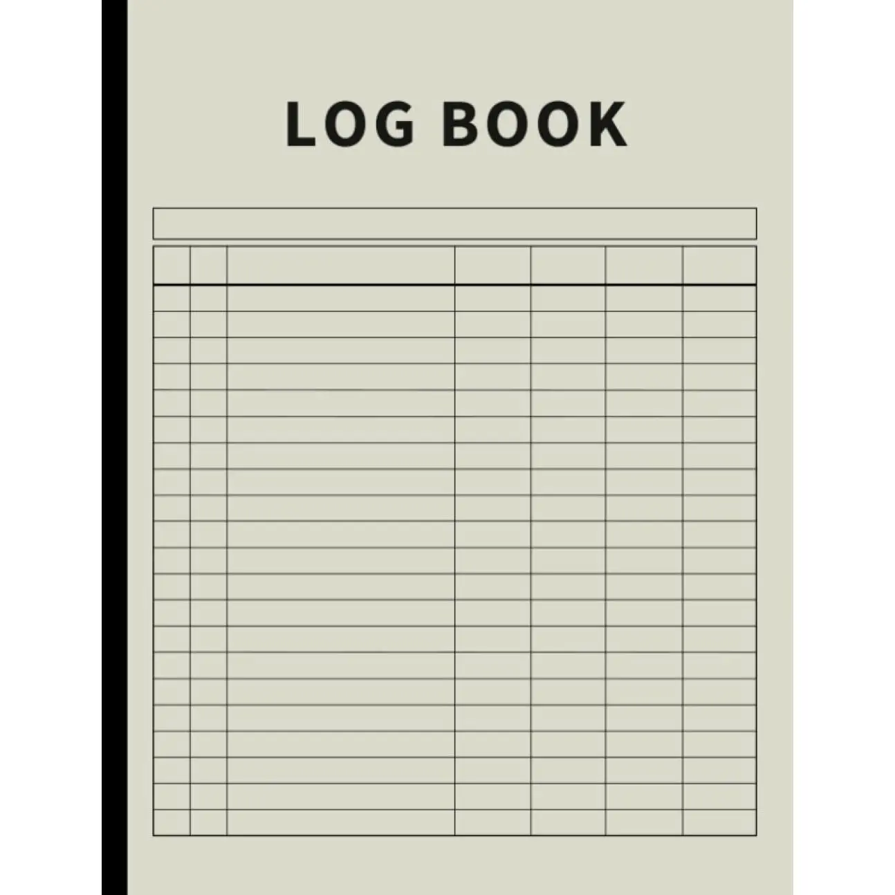 Log Book: Large Multipurpose with 7 Columns to Track Daily Activity, Time, Inventory and Equipment, Income and Expenses, Mileage, Orders, Donations, Debit and Credit, or Visitors (Stone) - Paperback