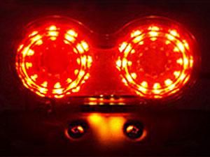 ANKIA 40-LED 40W Motorcycle Tail Light Integrated Running Lamp Brake&Turn Signal Light with License Plate Bracket for Harly Motorcycle Street Bike Cruiser Chopper (Black)