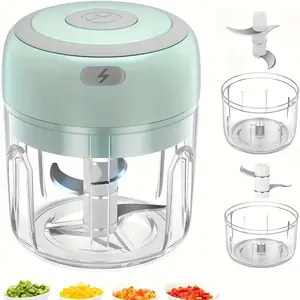 USB-Powered Meat Grinder, Electric Garlic Chopper, Mini Multifunctional Food Processor, Vegetable Blender, Ideal for Ginger, Chili, Fruits, Meats