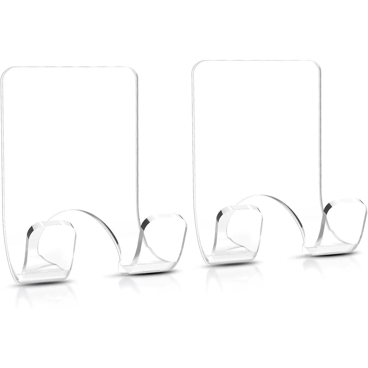 Shower Wall Adhesive Razor Holder for His and Hers, Clear, 2 count |  Material, Clear Invisible Design, Peel and Stick, Fit for Smooth Flat Surfaces
