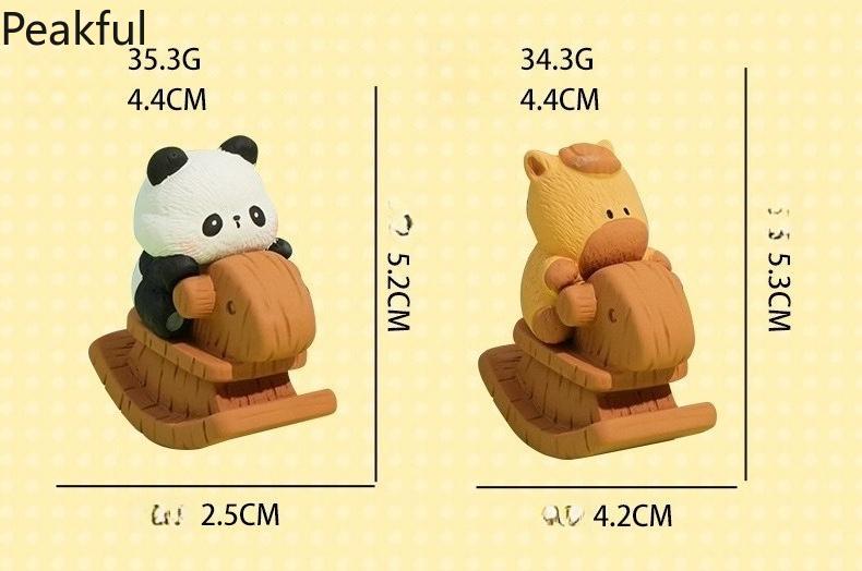 2026 Cute Pets Resin Ornaments – Charming Rocking Horse Figurines, Creative Desktop Decor, Adorable Gift Idea for Pet Lovers, Perfect for Adding Whimsy to Any Room