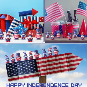 Patriotic Gnomes Uncle Sam Figures, 4th of July Gift, Mini Gnomes Figurines, 3D Gnomes Ornament, Independence Day Gifts, Veteran Memorial Day Favors