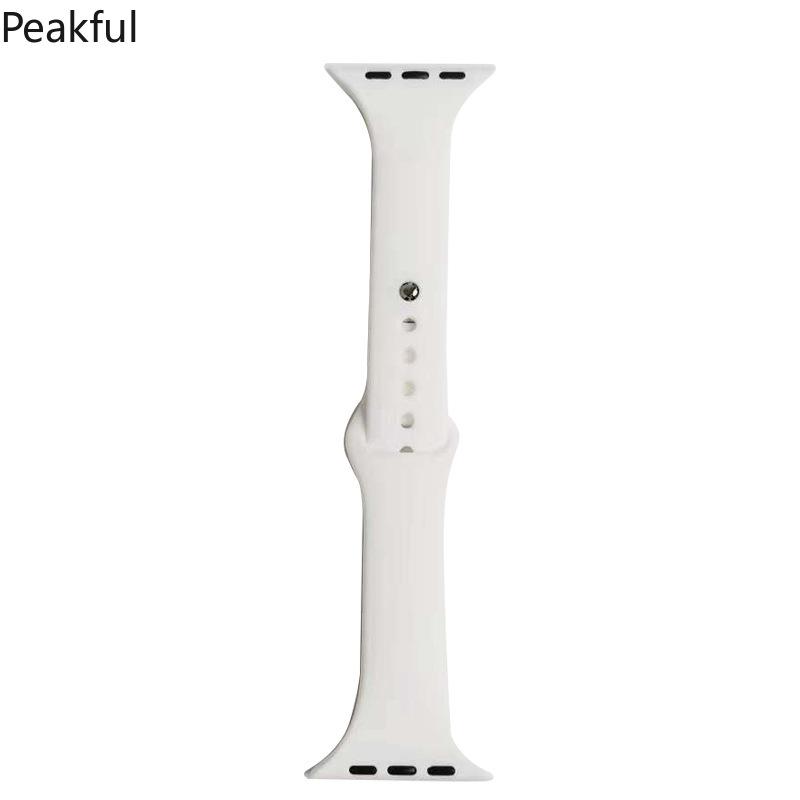 Spot silicone strap Small waist silicone watch strap Solid color single buckle Applicable to all Apple watch straps