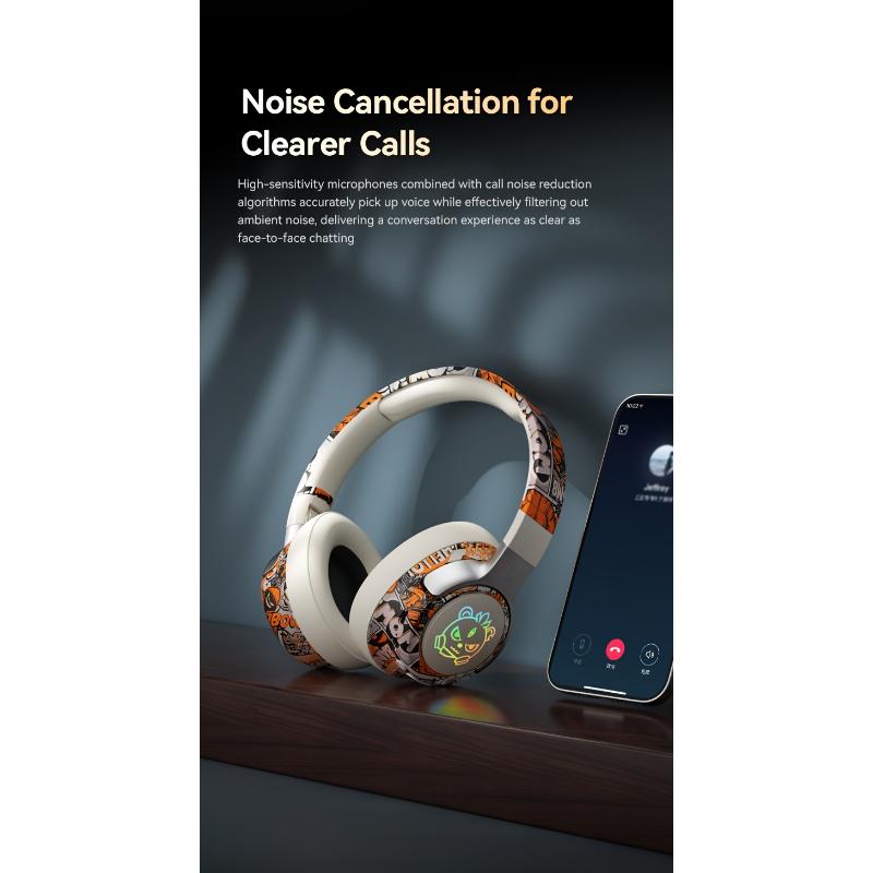 Wireless Gaming Headsets, 5.3 Generation, Wireless 360° Stereo, Light Folding Design, Noise-cancelling Microphone, Type-C Charging & USB-C Interface, Clear Call Music, Sports Music Compatible, Wireless Gaming Headset