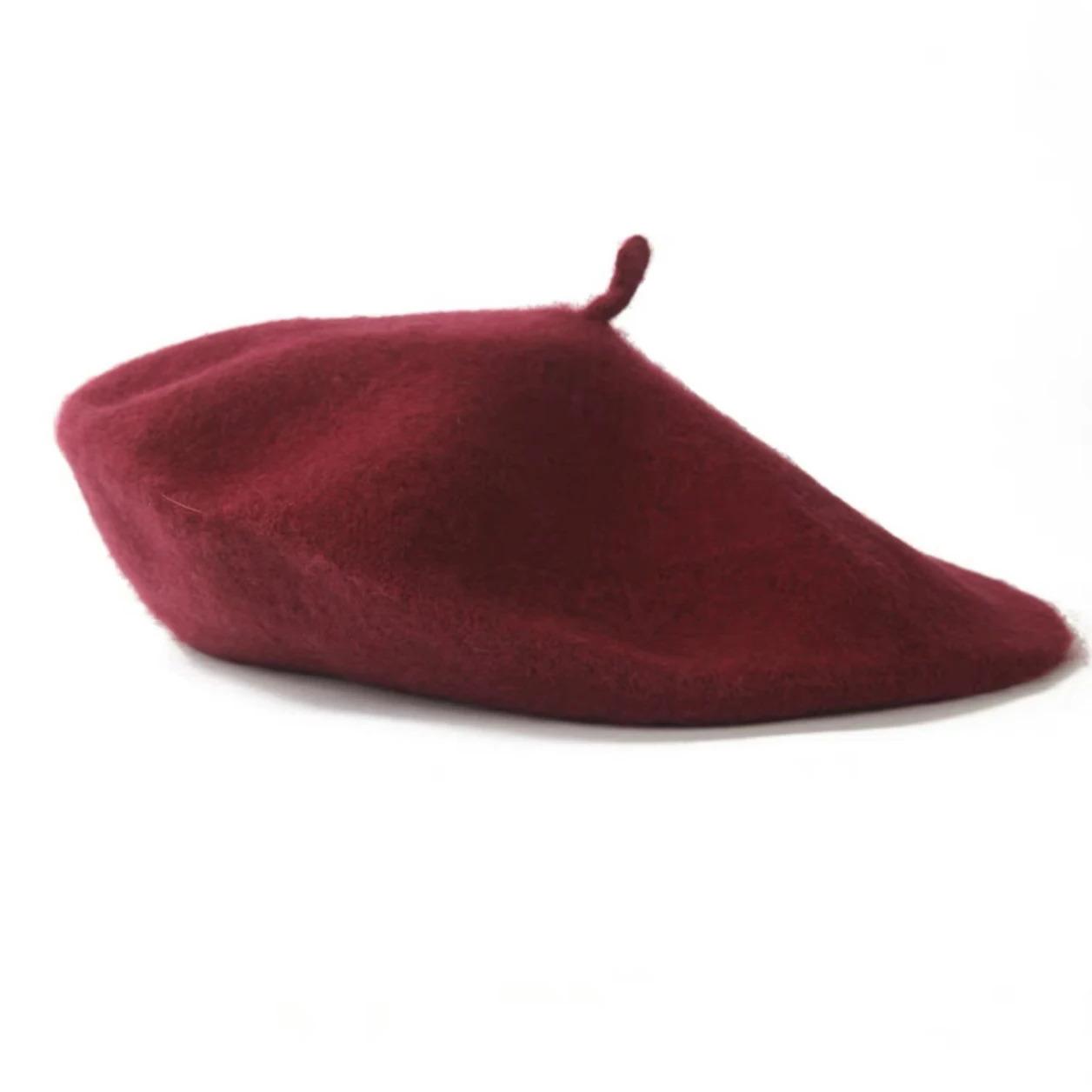 Wool Beret Retro British Woolen Knitted Painter's Hat Adult Autumn/Winter Warm Hat