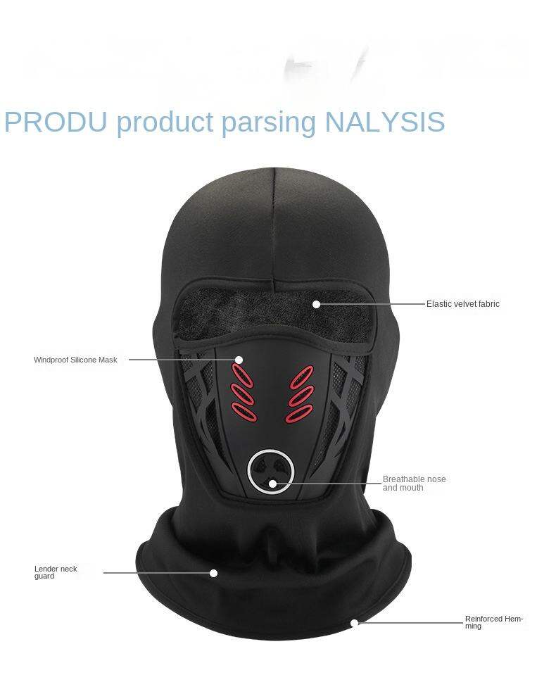 Winter Rider Warm Anti-Haze Balaclava Full Face Mask for Motorcycle Riding Cycling Ski Hood Cap Windproof Soft Outdoor Warm Bike Headwear