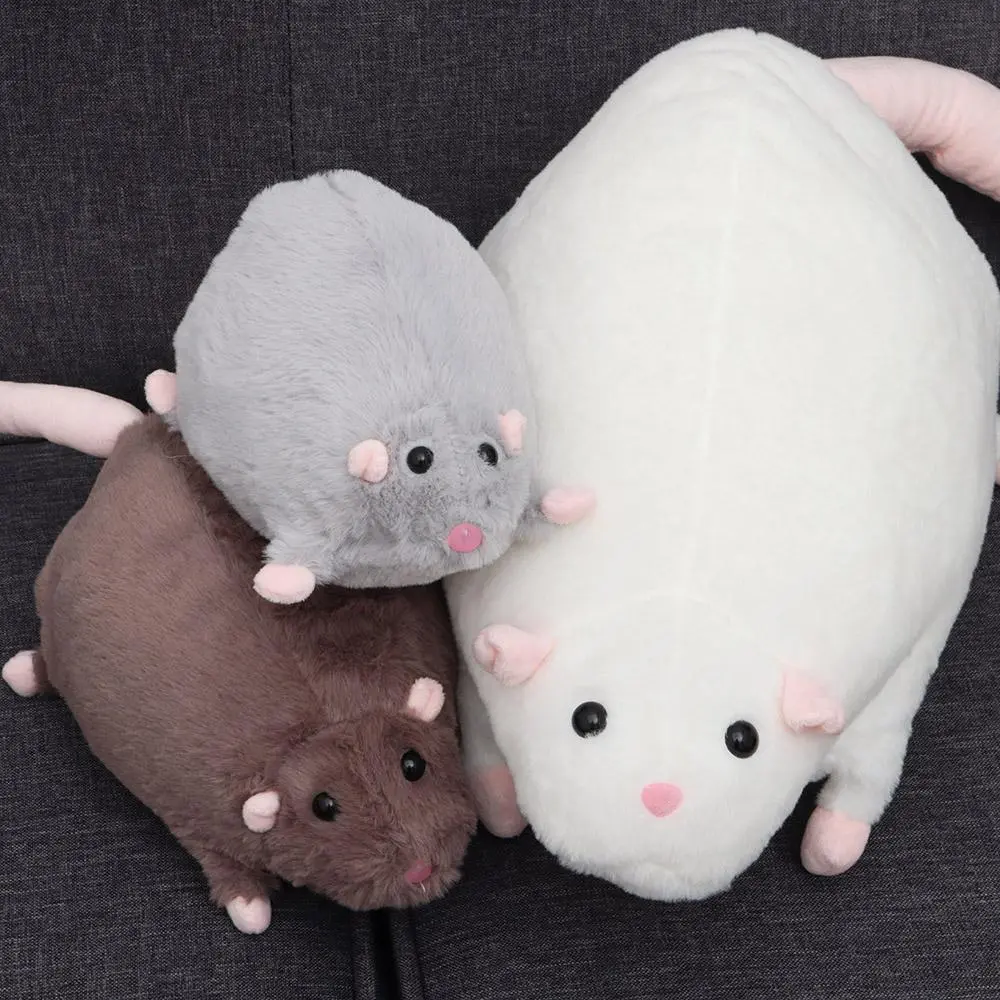 Creative Mouse Doll Plush Cartoon Flower Branch Rat Doll Soft Oversized Animal Figure Kids Gift Birthday