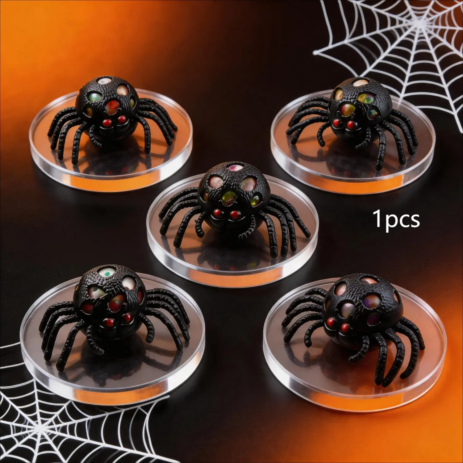 ✨1pcs/2pcs/4pcs Simulated Spider Squishy, soft TPR squeeze toy Squishy Sensory Fidgets for Halloween. Quiet sensory fidget toy relieving work anxiety at office. Ideal holiday gift for birthdays, Christmas, Halloween and Easter.