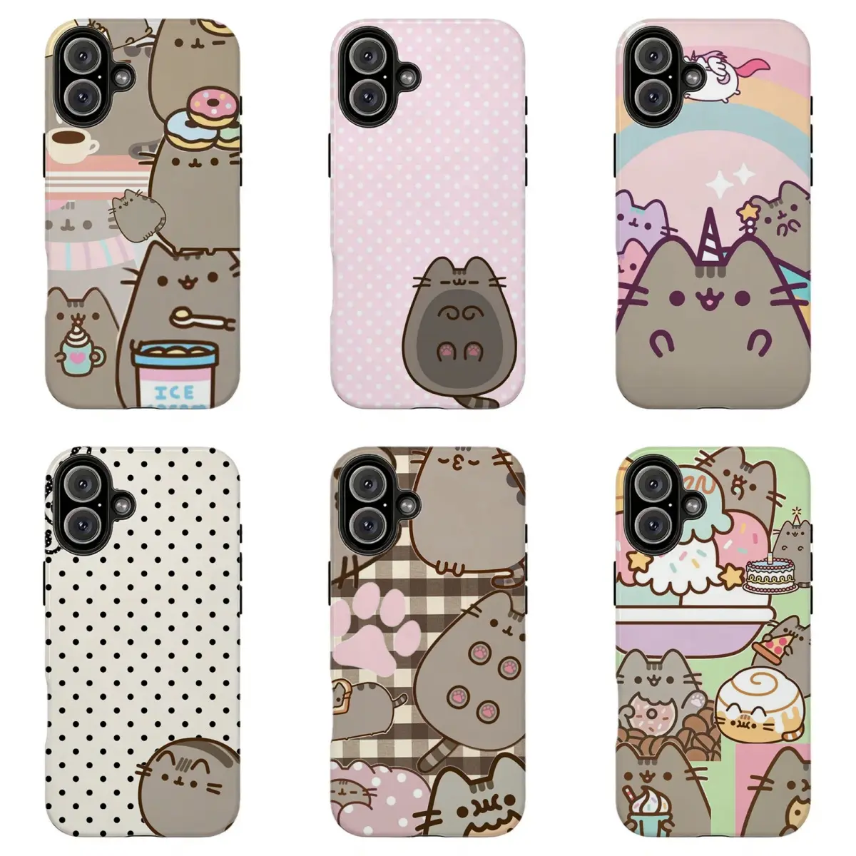 Cute Pusheen The Cat Cartoon Print Phone Case,Protective Cover For iPhone 11 12 13 14 15 16 17 pro max for Samsung S26 S25 S24 S23 S22 S21 phone Cases, fashion Gifts For Fans Men Women,phone cases caseslovely gift