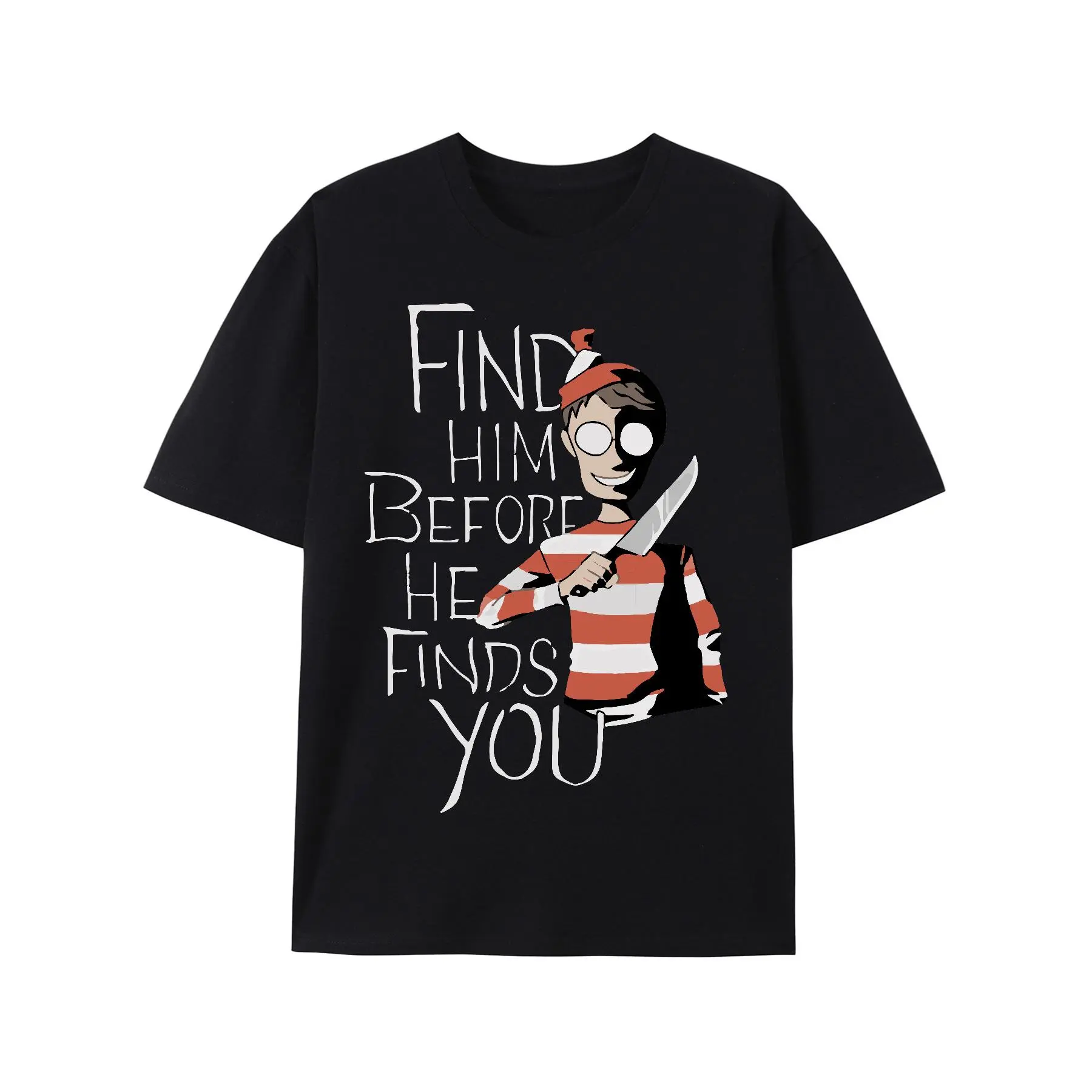 "Where’s Waldo?" T-shirt – Unisex, fun spooky Halloween style