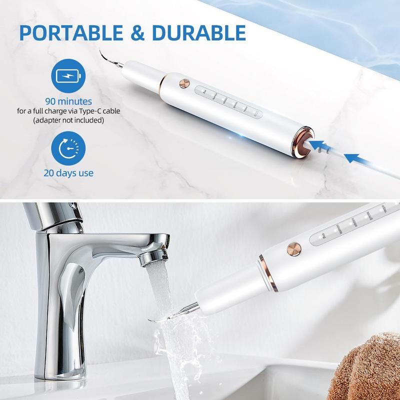 Electric Tooth Cleaning Tool Kit, Rechargeable Oral Care Set with Replacement Heads & Manual Assist, Home Teeth Cleaner, Home Dental Cleansing System