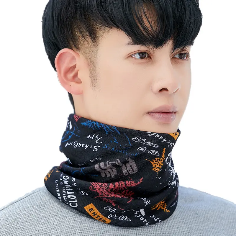 Autumn and winter warm scarf men's changeable magic headscarf neck protection face neck cover outdoor windproof thickened cycling mask