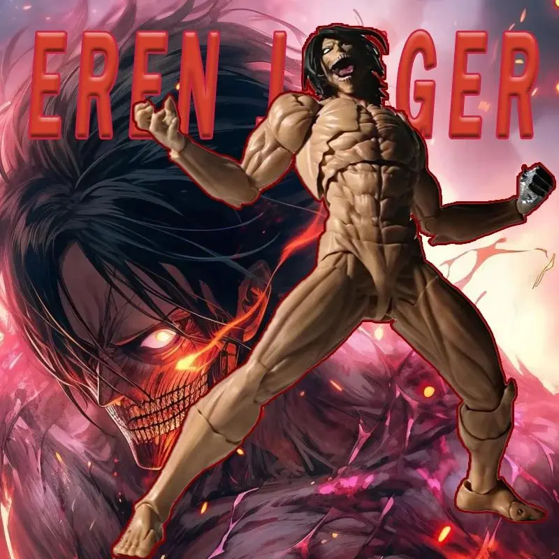 Attack On Titan Eren Jaeger Colossus Form Articulated Special Edition Action Figure Kit, Collectibles for Boys with Some Minor Flaws, Cool Toy Gift