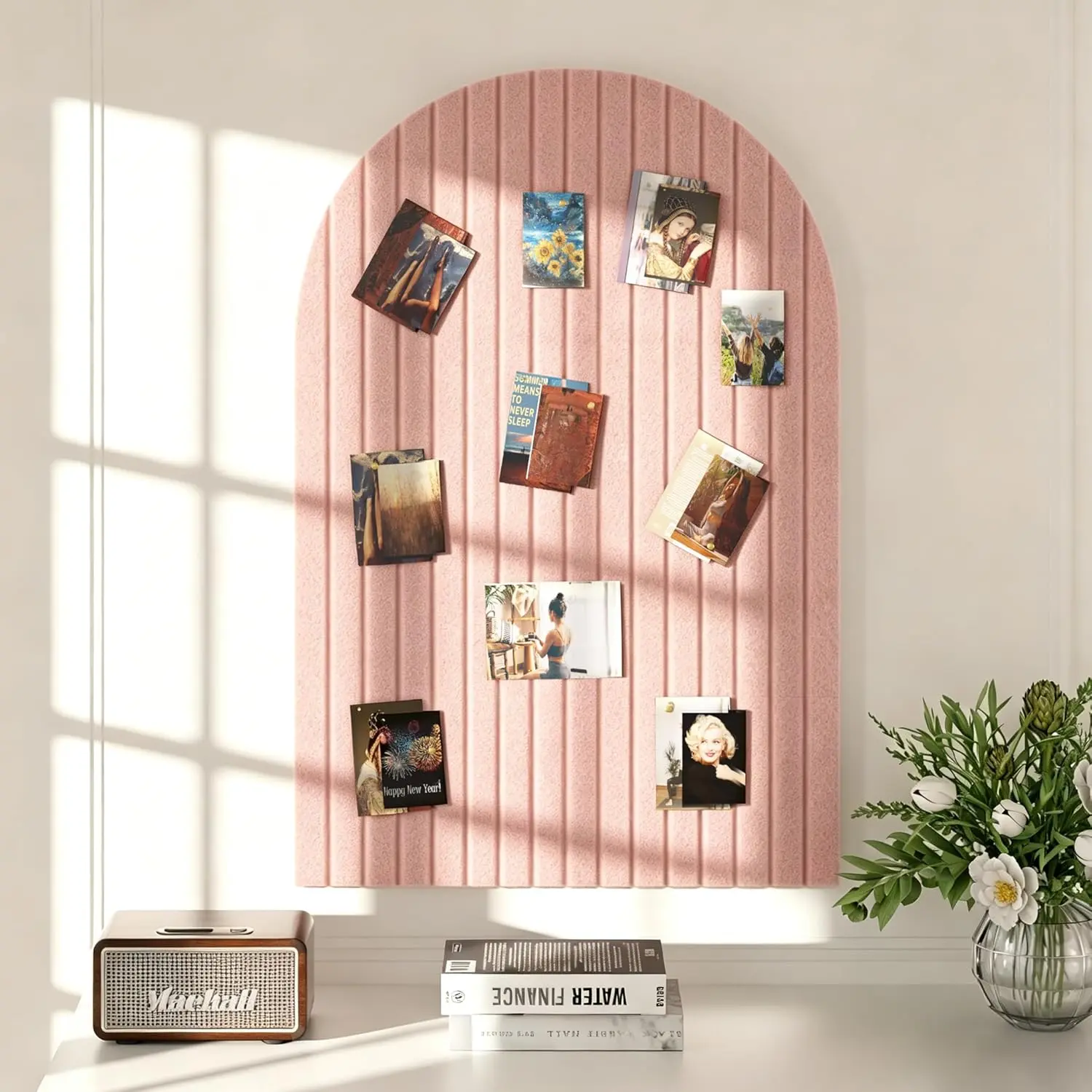 Felt Bulletin Board 35" x 24", Cork Board Alternative with 30 Push Pins | 3 Customizable Modular Decorative Felt Pin Board, Vision Board for Office  Bedroom Wall Decor, Photo Picture Display