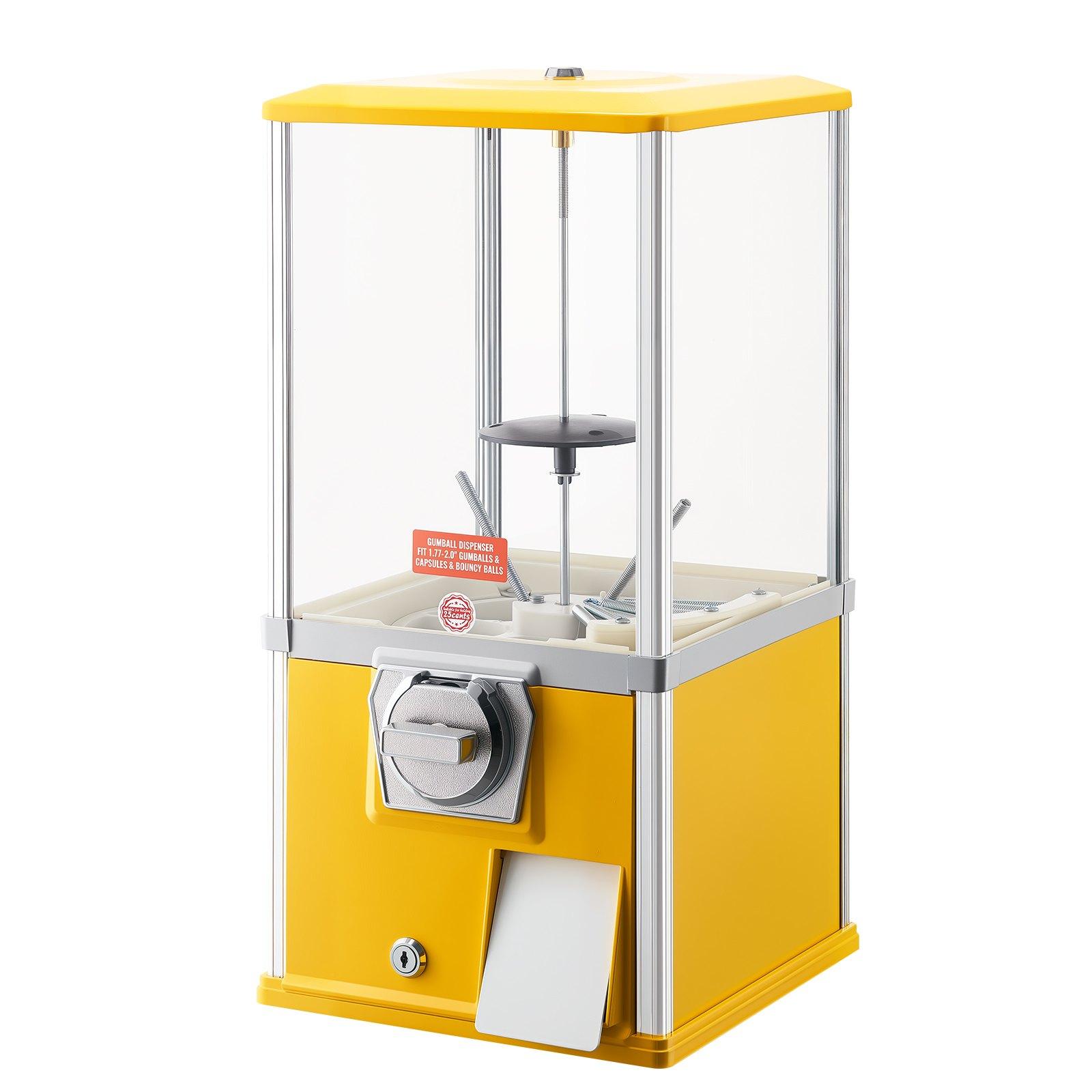 VEVOR Gumball Machine, 21 inch Height Candy Vending Machine Dispenser, 25-Cent Vending Machines for Shopping Malls, Supermarkets, Amusement Parks, Arcades, Holds Up to 180 1.77 inch Spherical Candies VEVOR Gumball Machine, 21 inch Height Candy Vending Machine Dispenser, 25-Cent Vending Machines for Shopping Malls, Supermarkets, Amusement Parks, Arcades, Holds Up to 180 1.77 inch Spherical Candies