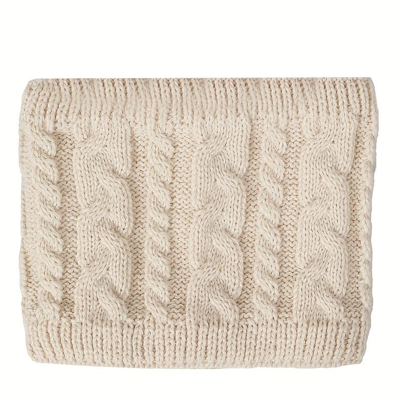 3pcs Winter Warm Hat, Gloves & Scarf Set - Soft Stretchable -like Ear Protection Outfit with Pink Bow-like Pom-Poms, Beige//Gray Color Options for Boys & Girls (Ages 3-8) - Hand Washable Cold Weather