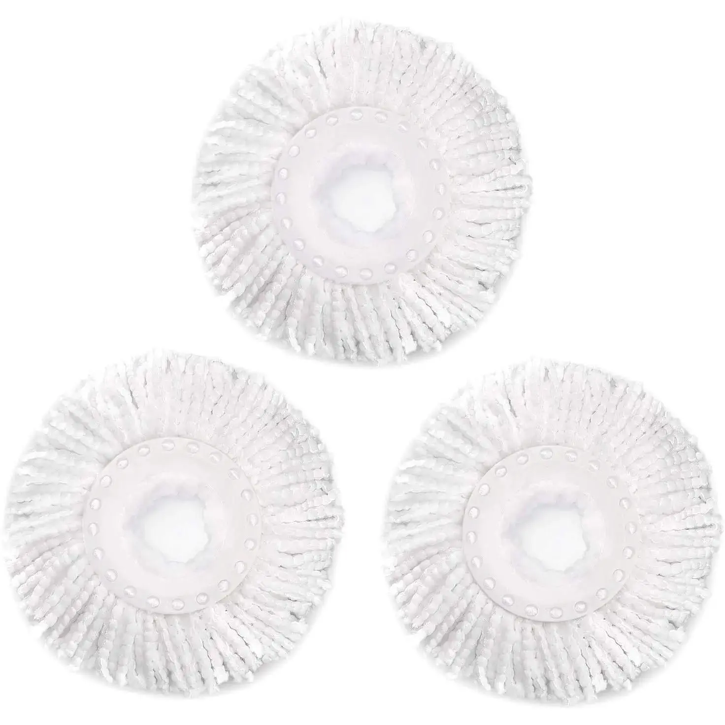 Spin Mop Replacement Head for All 360 Spin Mop Systems, High Quality Microfibers Material,Both For Dry and Wet use mopheads