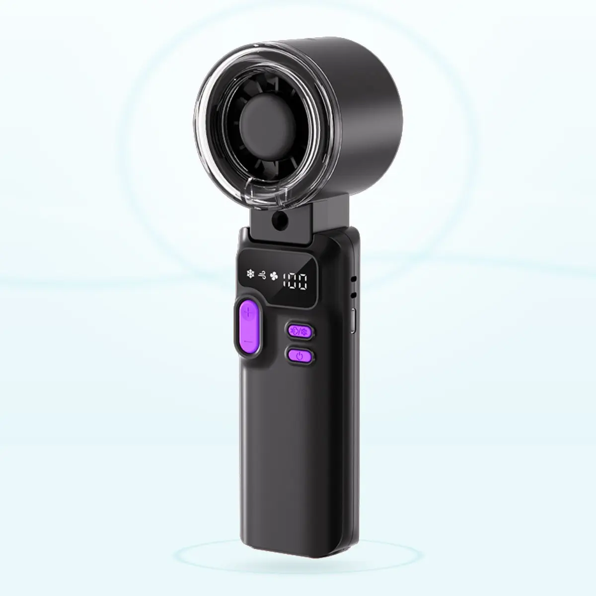 Portable Handheld Spray Fan, Triple Cooling (wind + Mist + Ice), Nanospray Hydration, Semiconductor Ice Cooling, Essential for Makeup & Sunscreen
